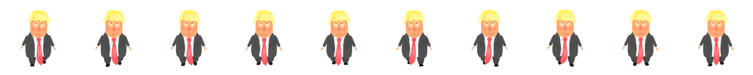 Sprite sheet de l'animation de Donald Trump